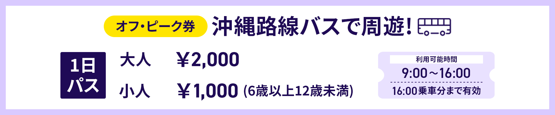 路線バス周遊オフピーク券